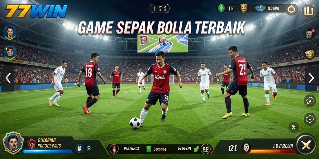 Gameplay menarik di lapangan sepak bola virtual 77WIN.