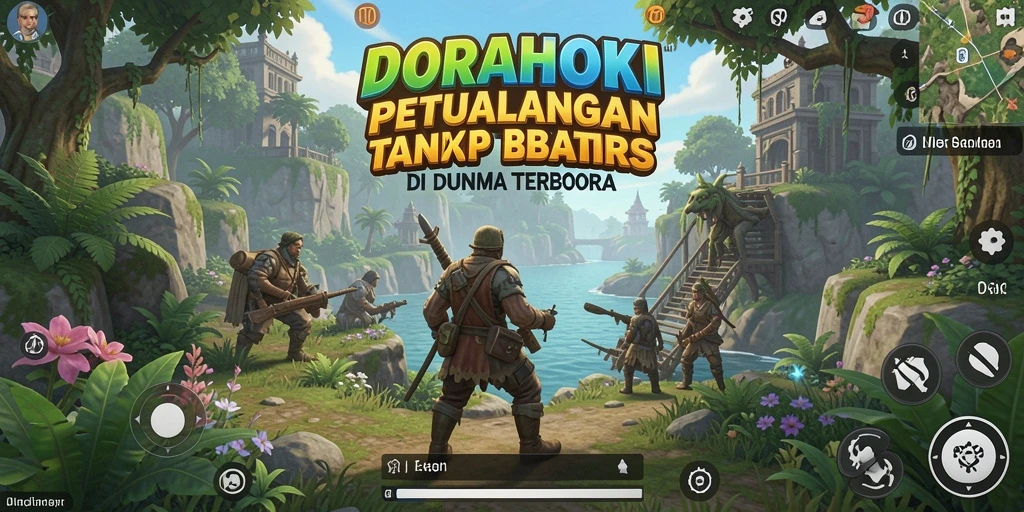 Tangkapan layar gameplay DORAHOKI menampilkan eksplorasi dunia terbuka yang menakjubkan.