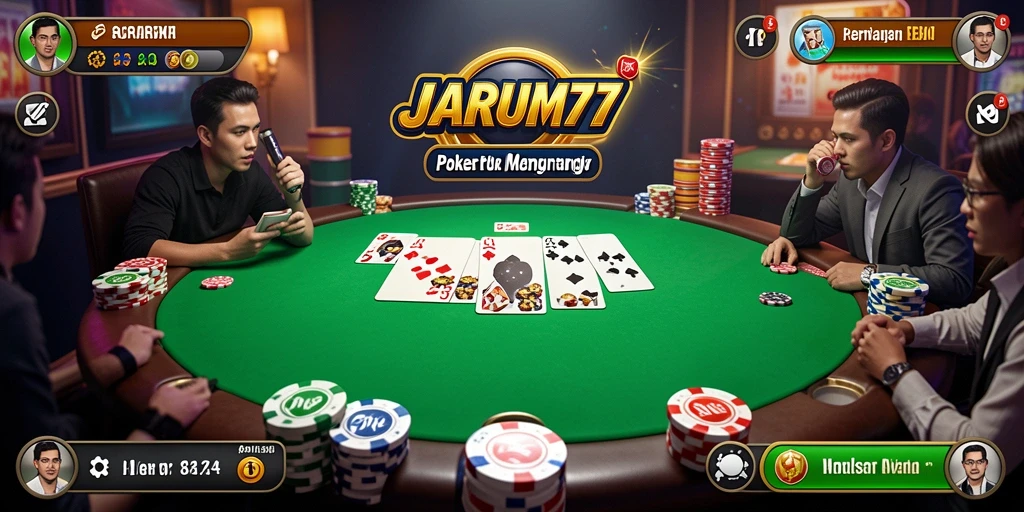 Tampilan utama JARUM77 menampilkan pengalaman bermain poker yang imersif.