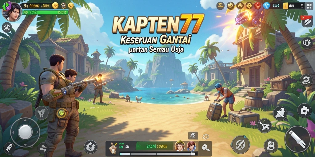 Tampilan menarik dari gameplay KAPTEN77 dengan suasana santai.