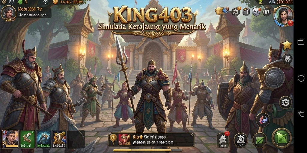 Tangkapan layar permainan KING403 menampilkan aksi membangun kerajaan yang imersif.