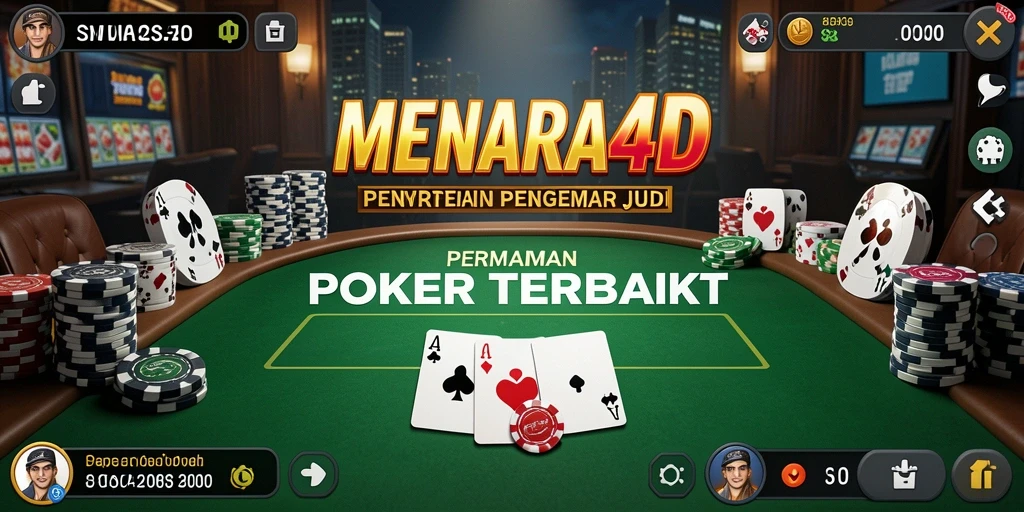 Tampilan menarik dari gameplay poker MENARA4D yang seru.