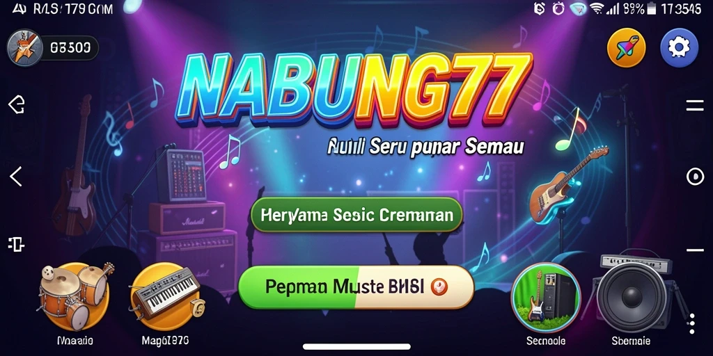 Tampilan gameplay NABUNG77 yang interaktif dan penuh warna.