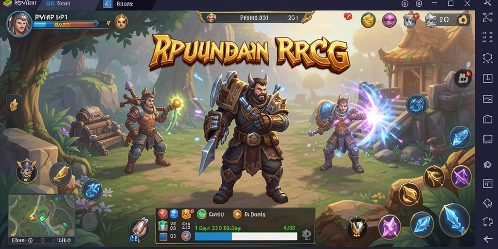 Screenshot RPVIP1 menampilkan petualangan seru di dunia fantasi RPG.