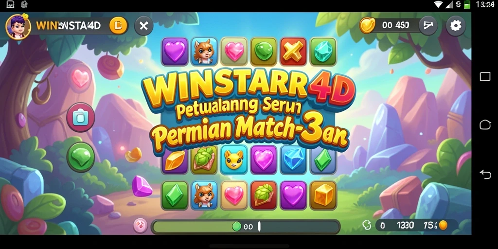 Gameplay seru dan penuh warna dari WINSTAR4D di layar.