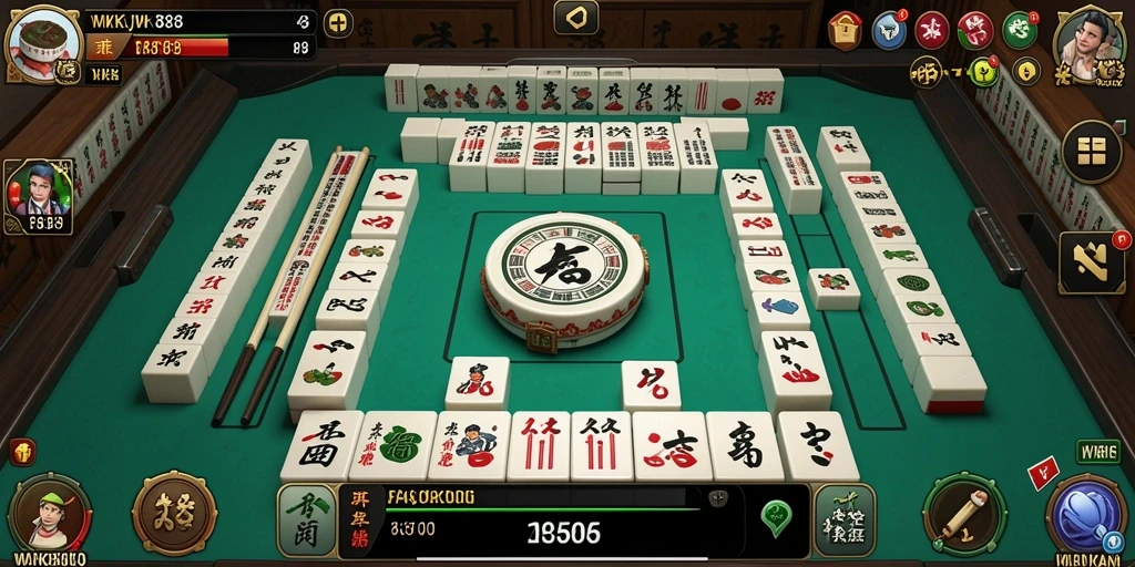 Tampilan gameplay Mahjong di WK888 yang menawan dan interaktif.